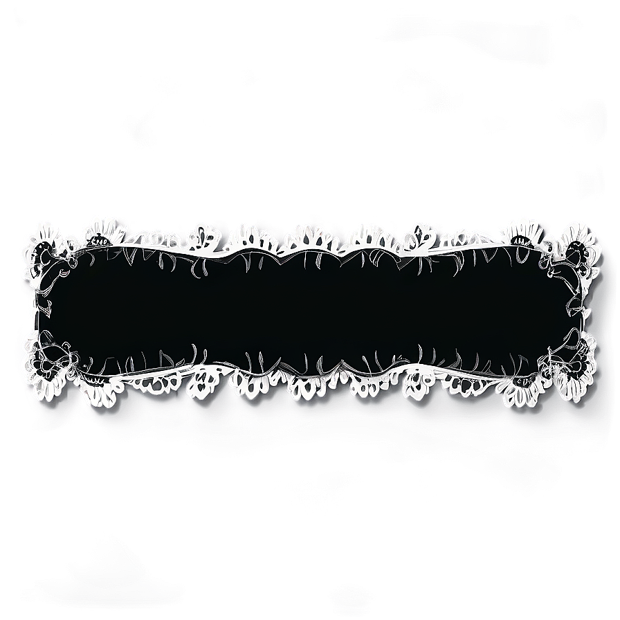 Black Banner With Lace Detail Png 06132024