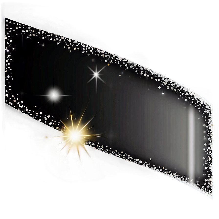 Black Banner With Sparkles Png 06132024