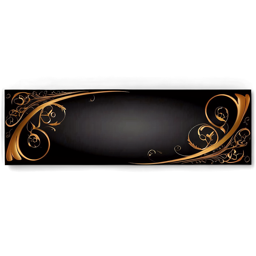 Black Banner With Swirls Png Uqr