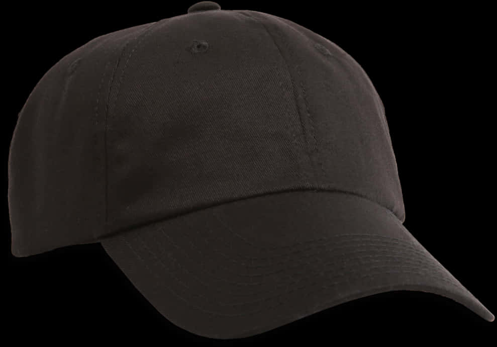 Black Baseball Cap Isolated