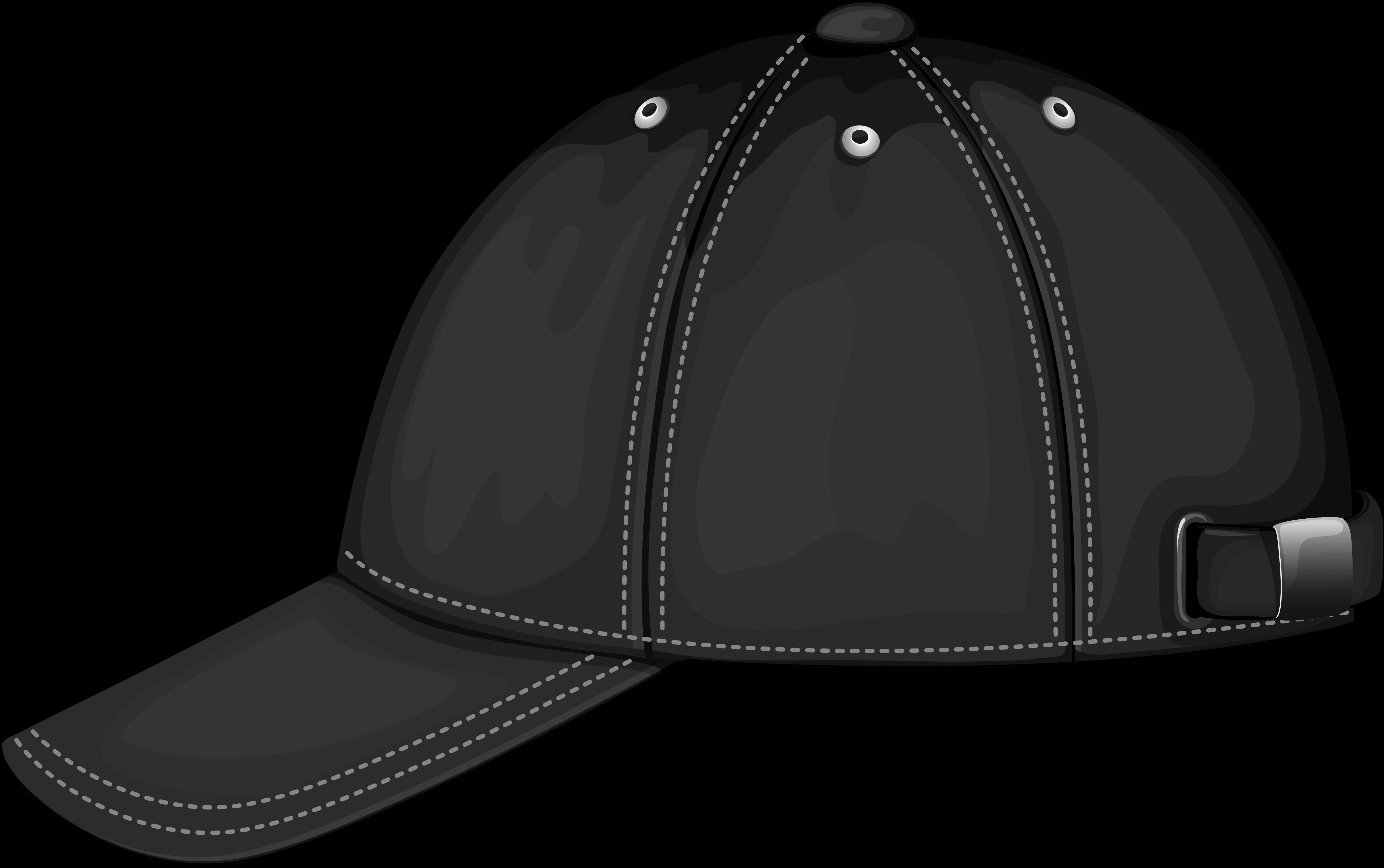 Black Baseball Cap Vector