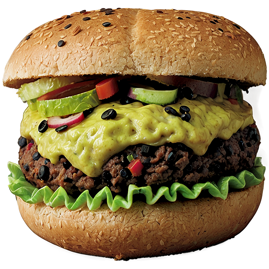 Black Bean Burger Png Cip