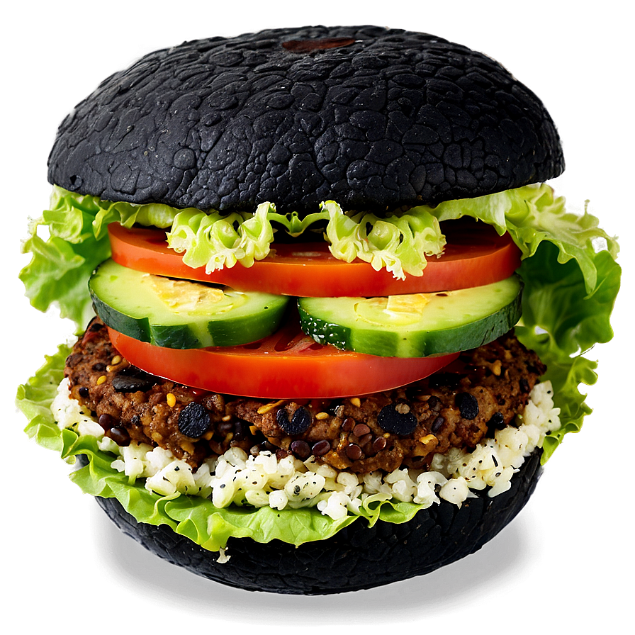 Black Bean Veggie Burger Png Pag15