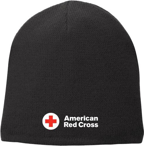 Black Beanie American Red Cross Logo