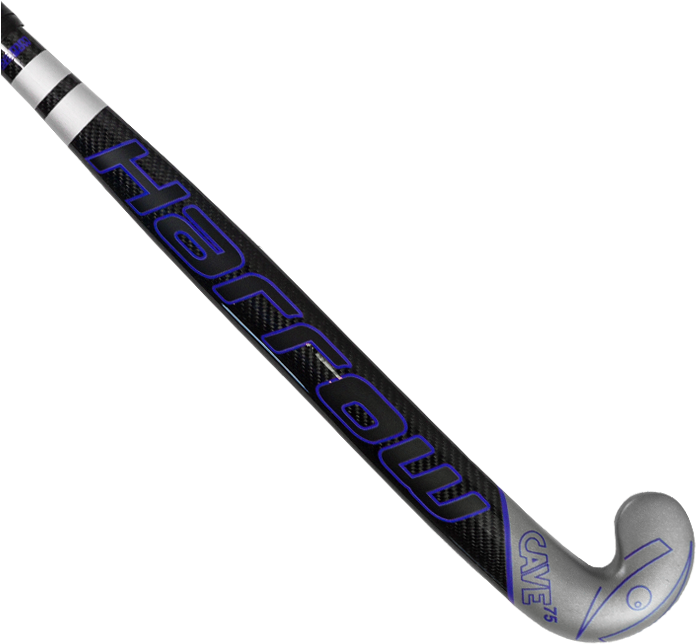 Black Blue Hockey Stick PNG with transparent background