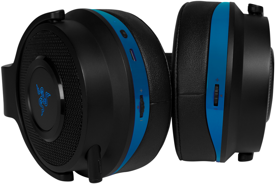 Black Blue Wireless Headphones