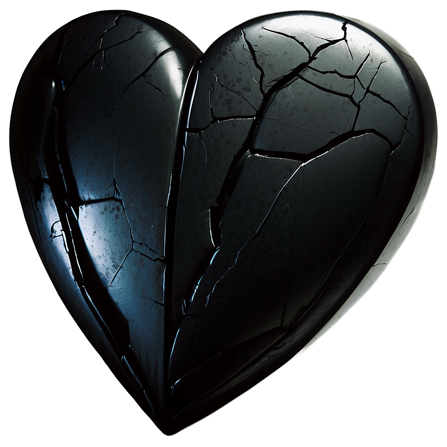 Black Broken Heart Art Png Wtb85