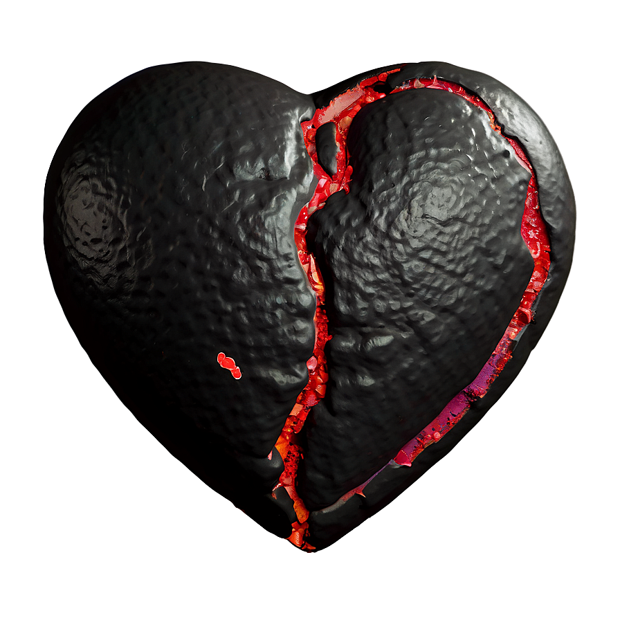 Black Broken Heart Png 39