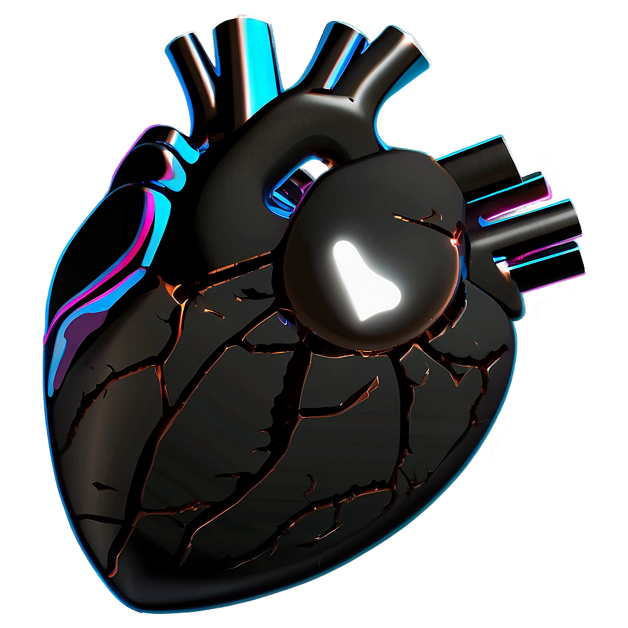 Black Broken Heart Symbol Png 44