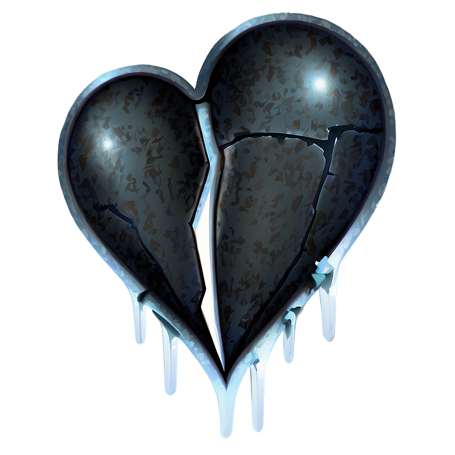 Black Broken Heart Transparent Background Png Vqr34