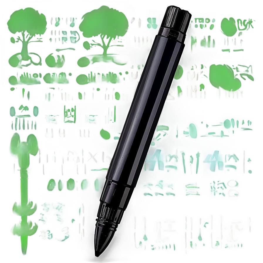 Black Brush Marker Png 42