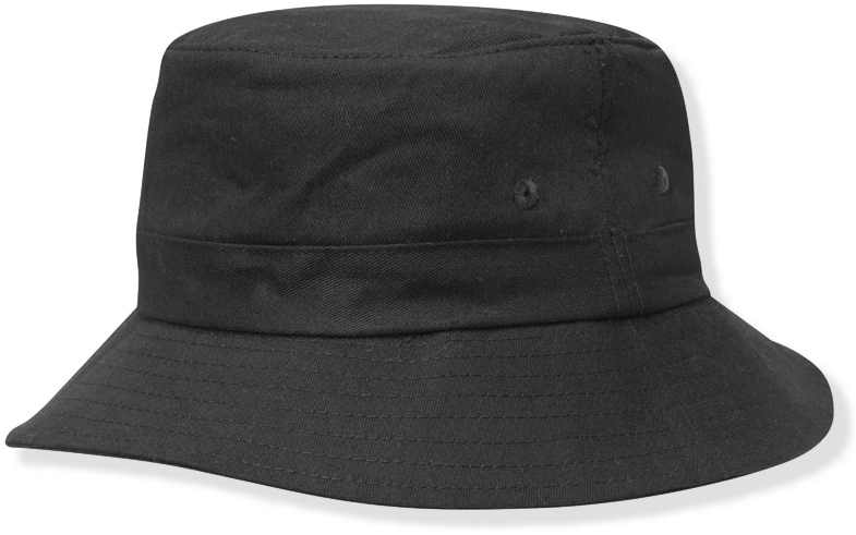 Black Bucket Hat Isolated