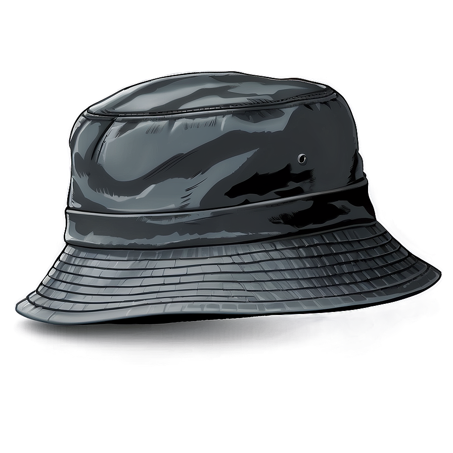 Black Bucket Hat Png 13