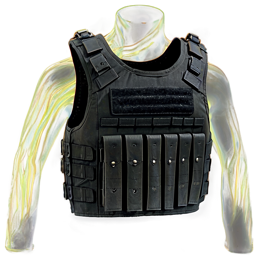 Black Bulletproof Vest Png 06262024