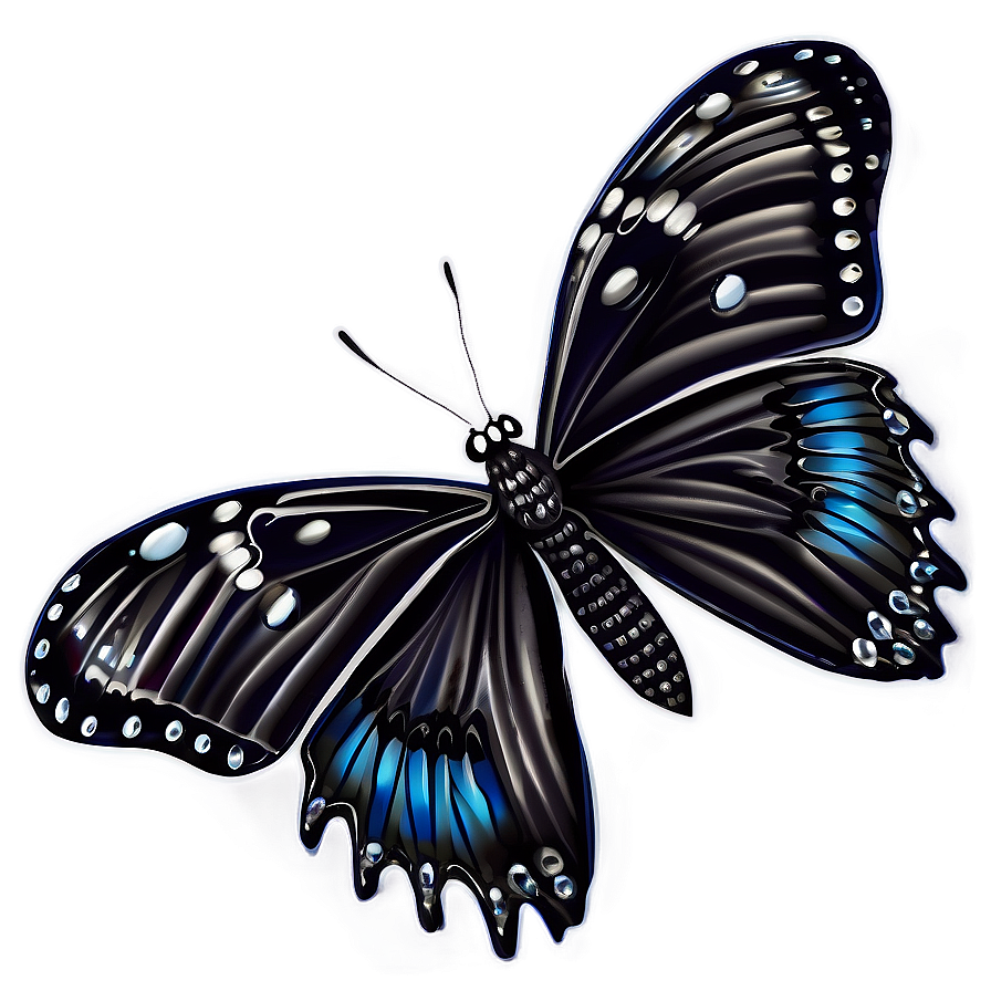 Black Butterfly Tattoo Design Png Ftf83