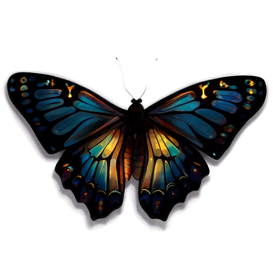 Black Butterfly Transformation Png 06252024