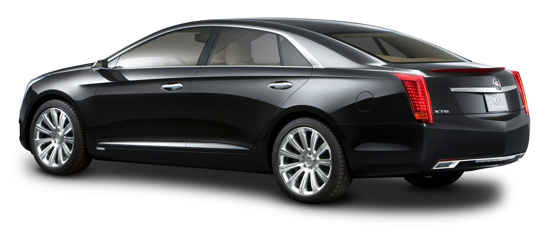 Black Cadillac X T S Side View PNG with transparent background