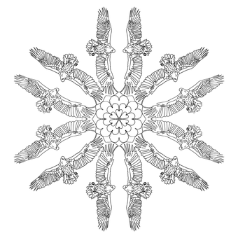 Black Canvas Mandala Background