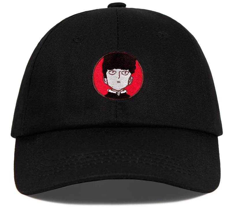 Black Cap Cartoon Character Embroidery