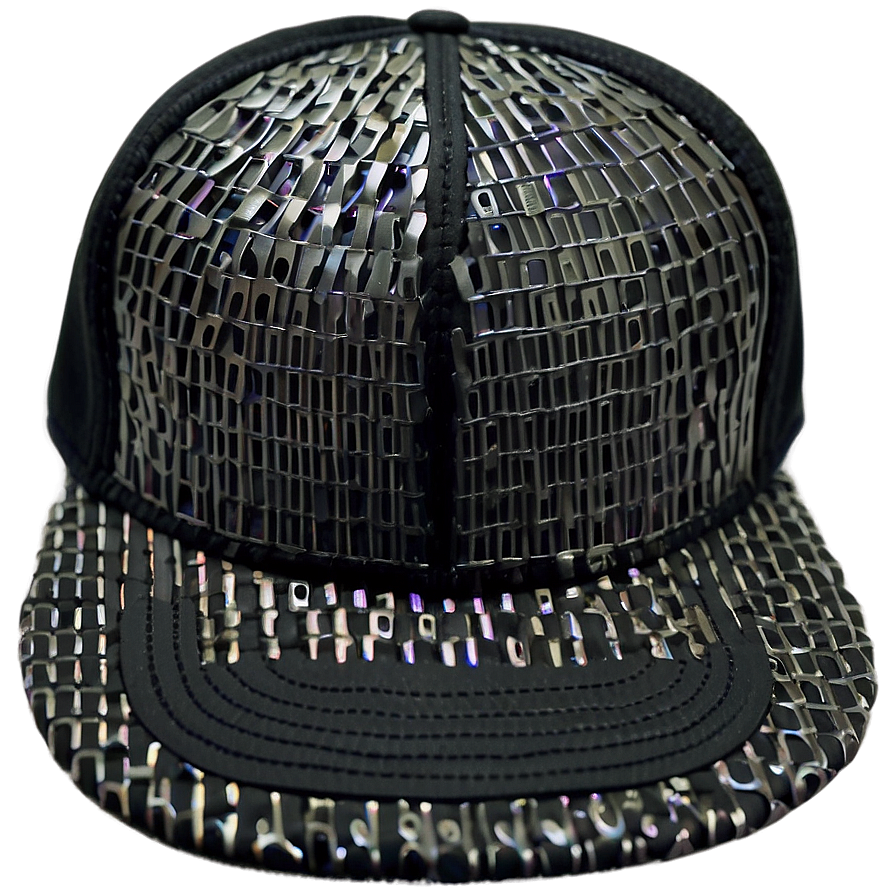 Black Cap With Mesh Panels Png 86