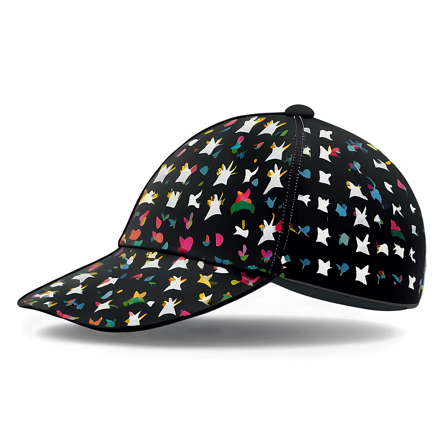 Black Cap With Pattern Png Gwn28