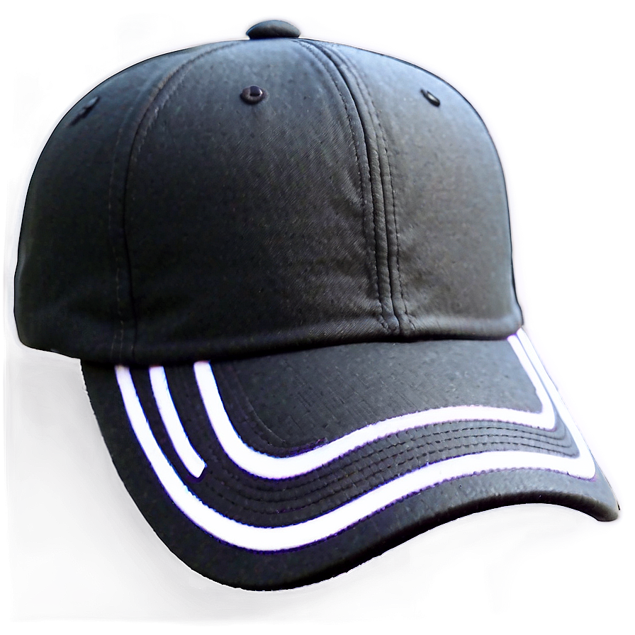 Black Cap With Visor Png 06122024