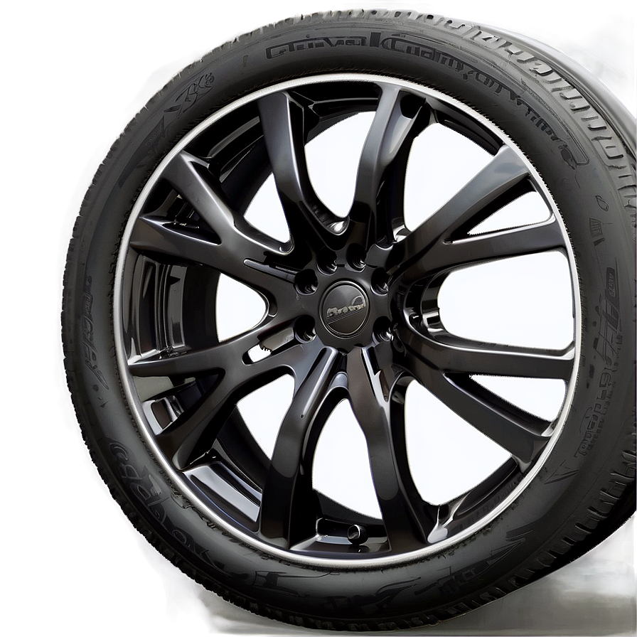 Black Car Wheel Png 06122024