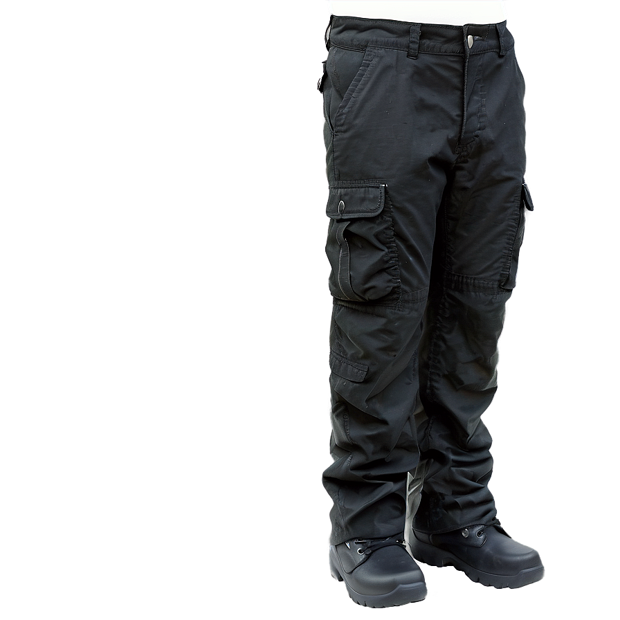 Black Cargo Pants Png Dsp10