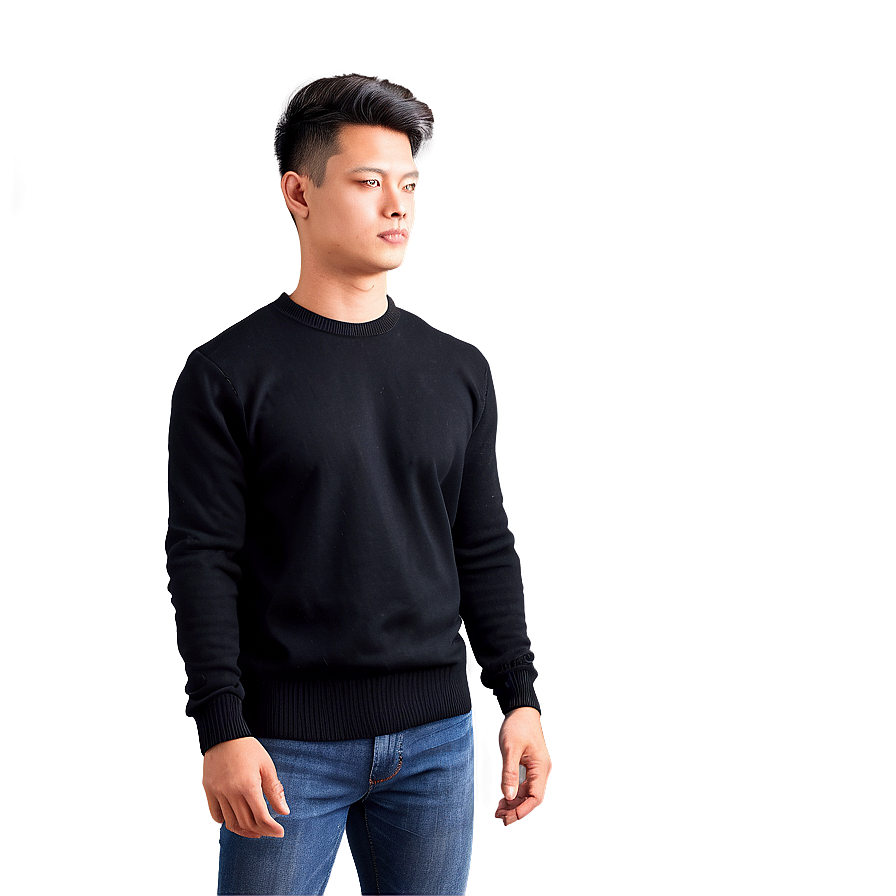 Black Cashmere Sweater Png 06132024