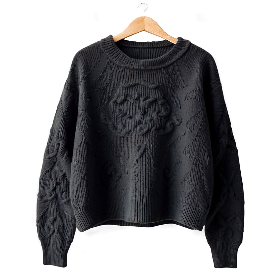 Black Cashmere Sweater Png 23 Image