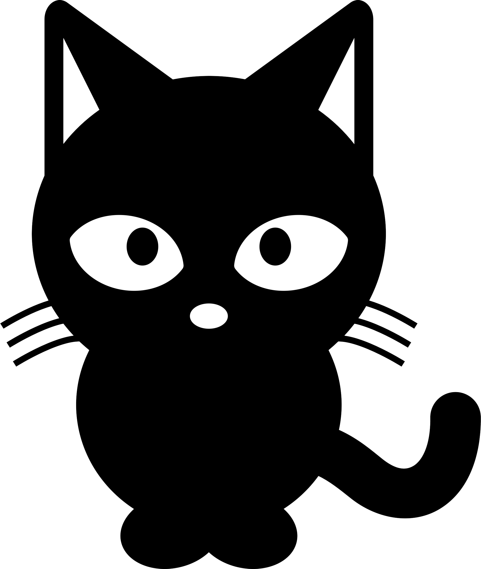 Black Cat Cartoon Graphic