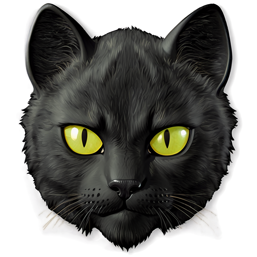 Black Cat Ear Outline Png 06212024