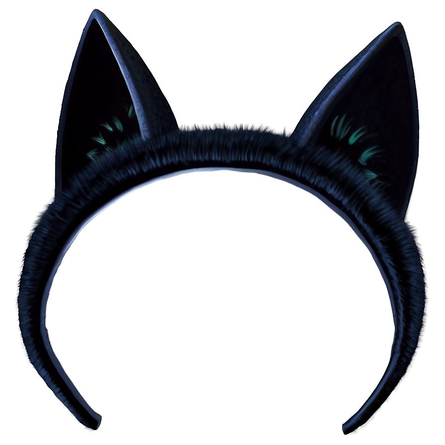 Black Cat Ears Template PNG 05042024 PNG image with a transparent background, free high-resolution download