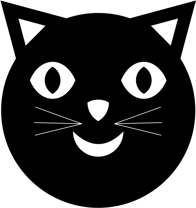 Transparent Black Cat Clip Art - Black Cat Face Clip Art, HD Png Download PNG image with a transparent background, free high-resolution download