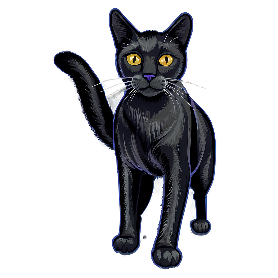 Black Cat Graphic Vector Png 38