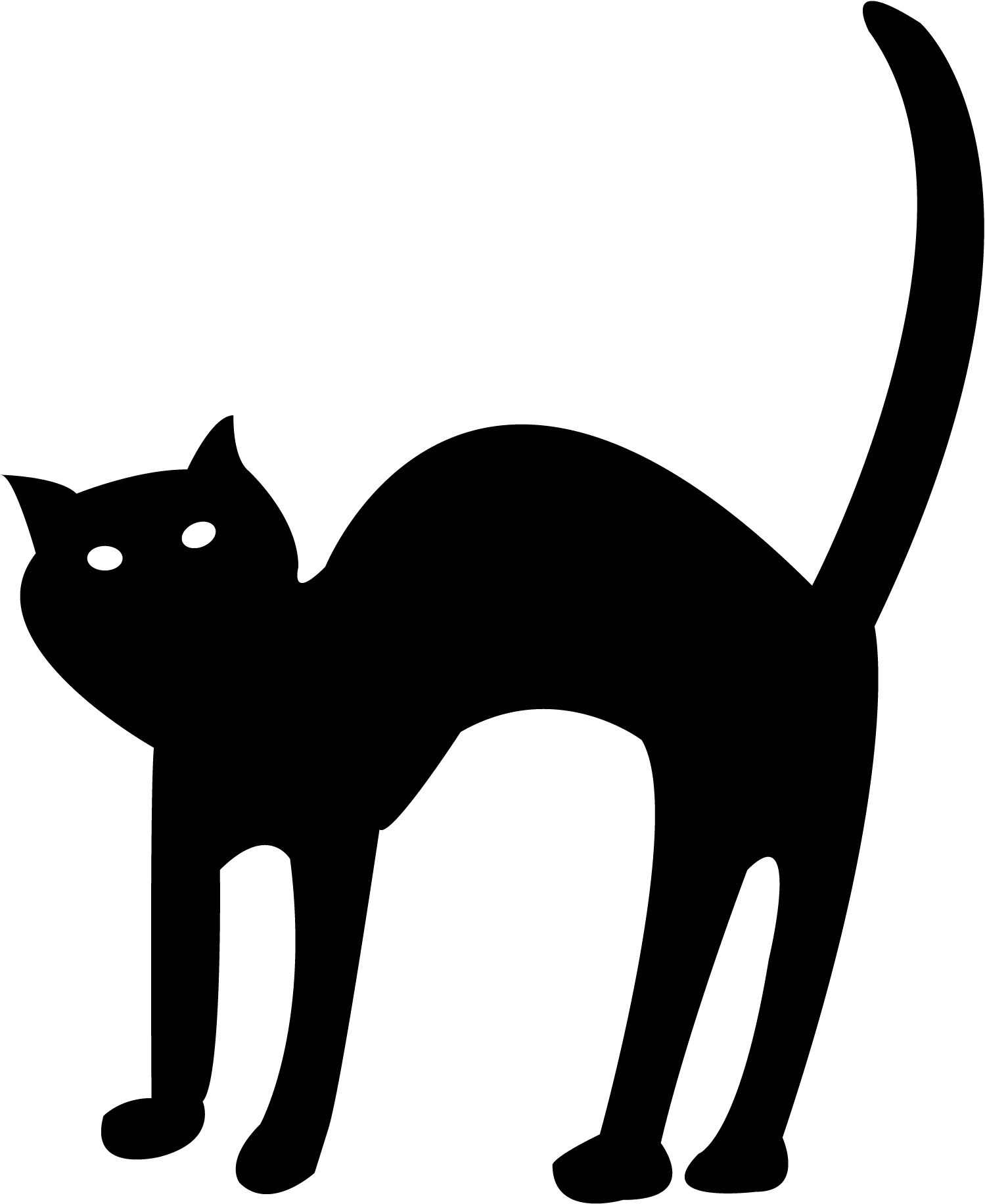 Black Cat Silhouette Graphic