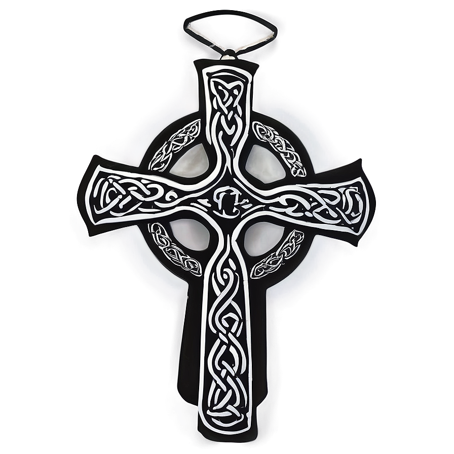 Black Celtic Cross Png 05242024