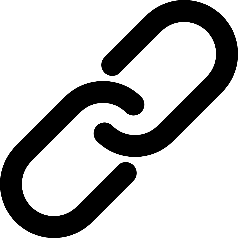 Black Chain Link Icon PNG with transparent background