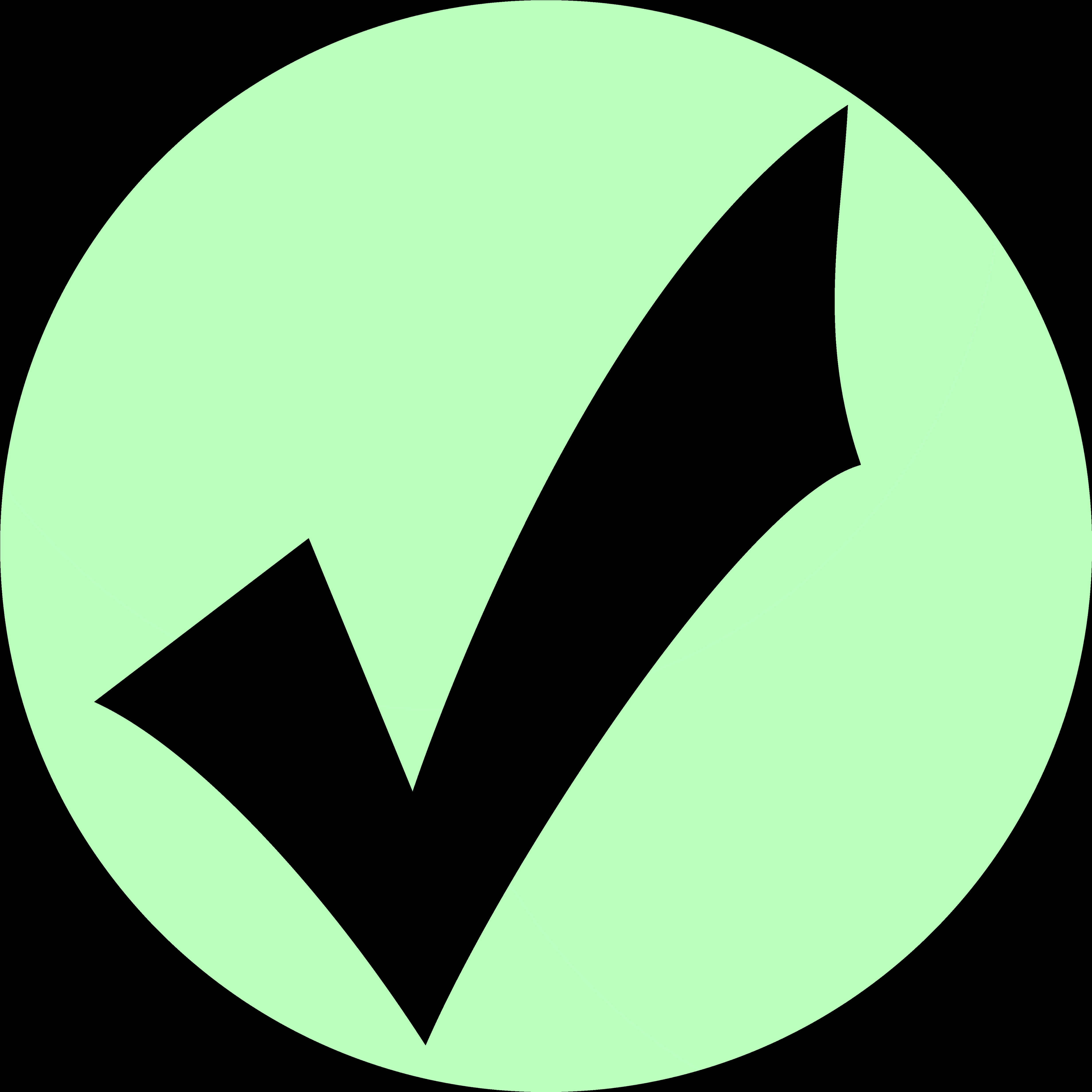 Black Checkmark Green Circle