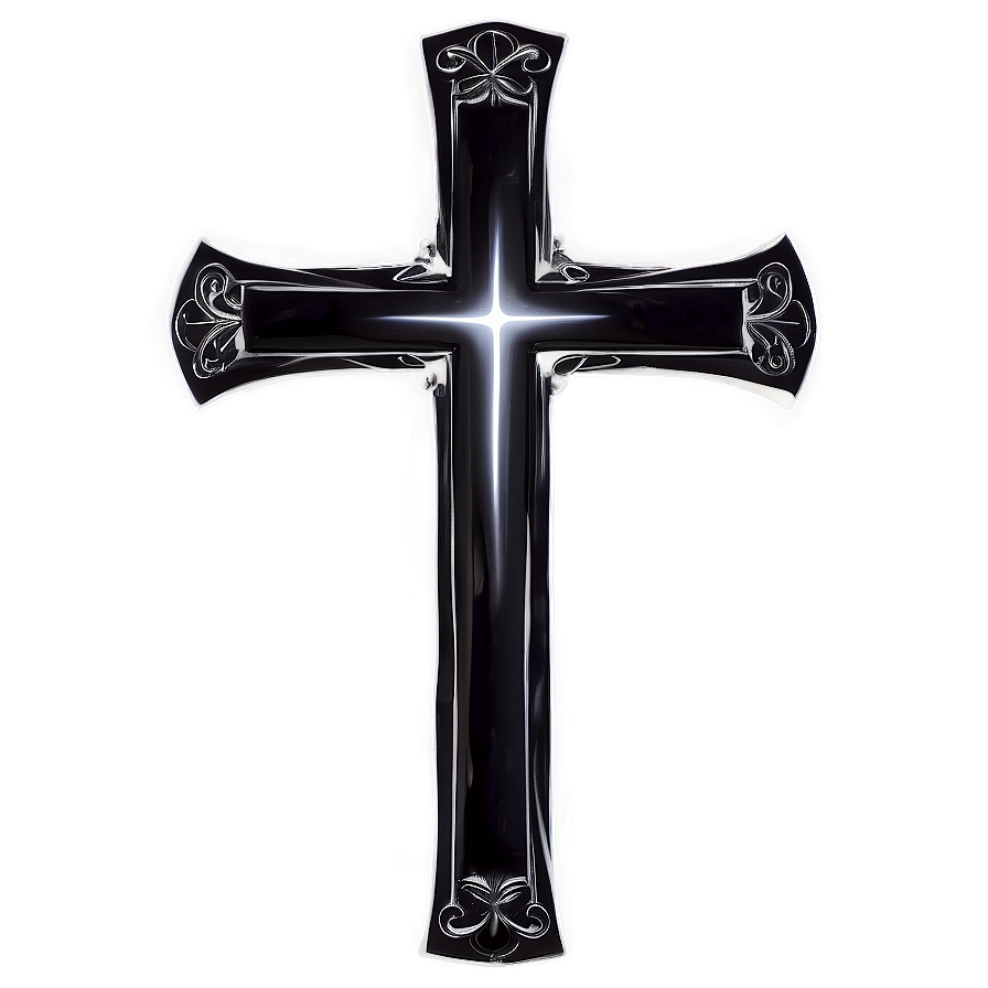 Black Christian Cross PNG 05242024 PNG with transparent background