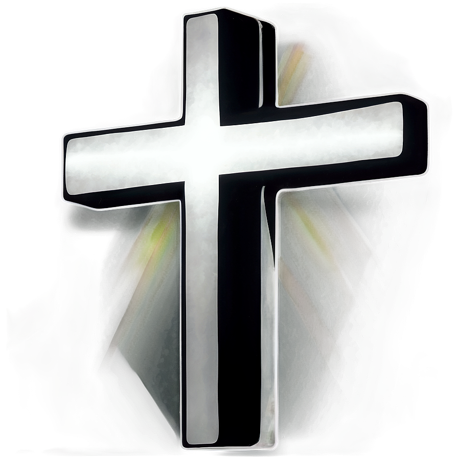 Black Christian Cross PNG eqx PNG with transparent background