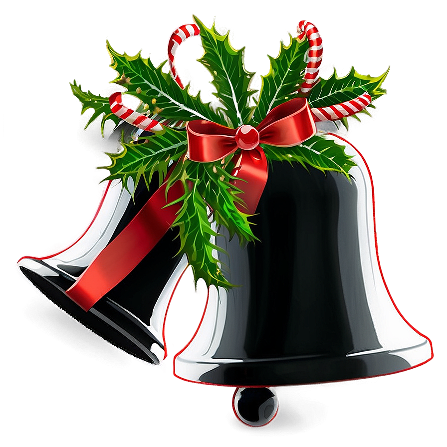 Black Christmas Bells Png Pkp56