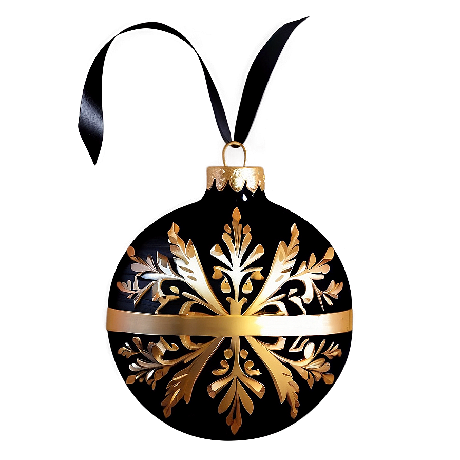 Black Christmas Ornaments Png 83