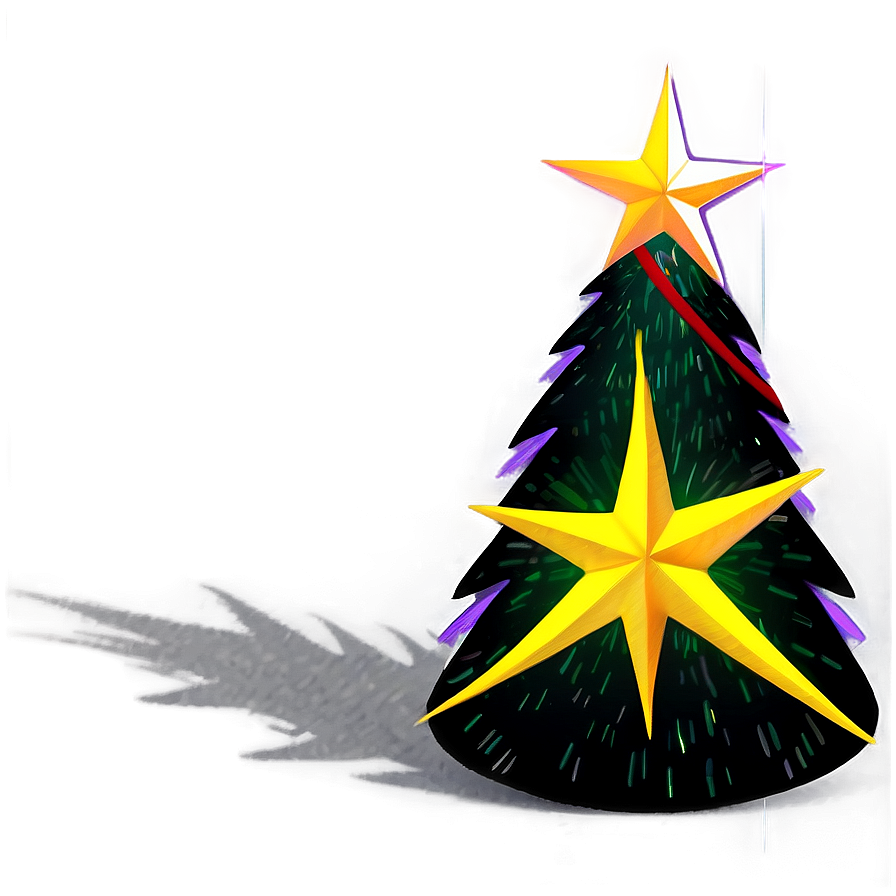 Black Christmas Tree Star Png 30