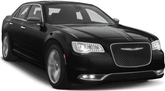 Black Chrysler Sedan Profile View