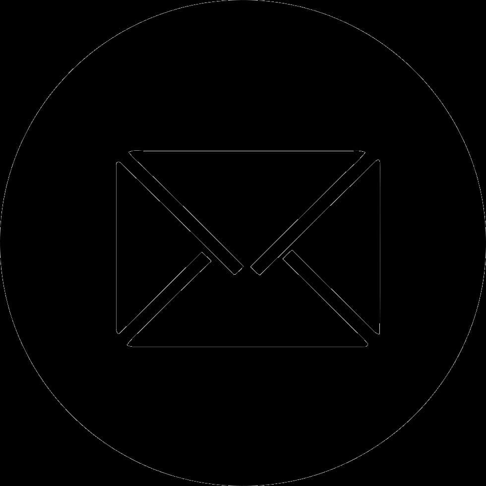 Black Circle Envelope Icon