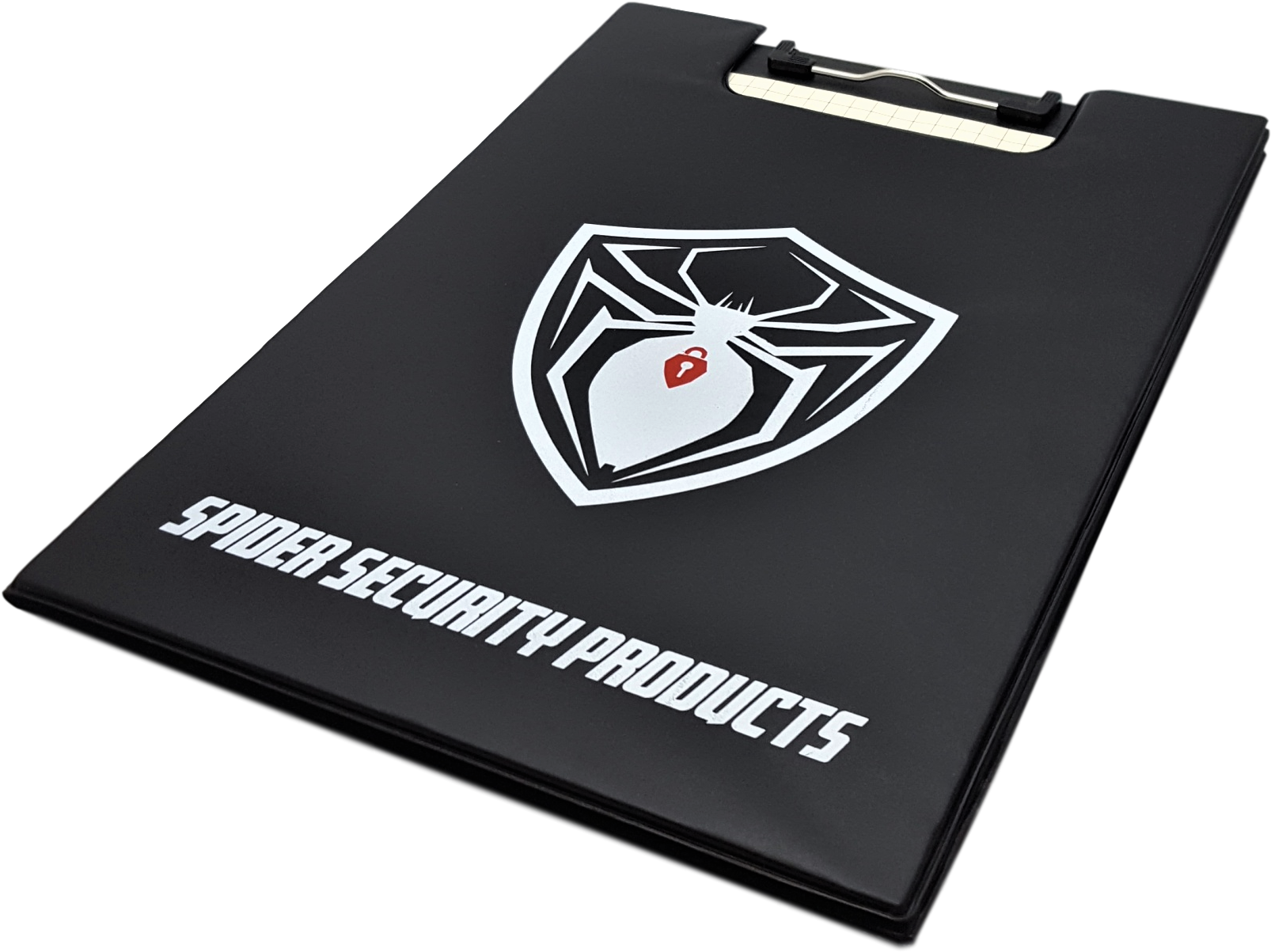 Black Clipboard Spider Security Logo