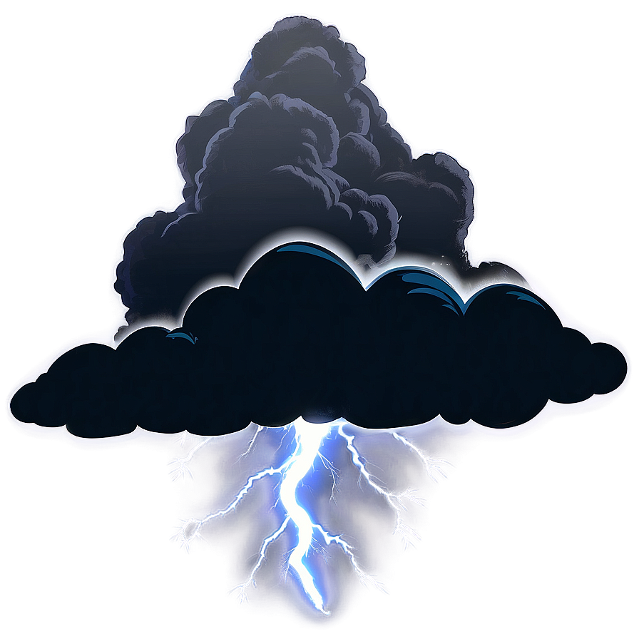 Black Clouds And Lightning Png 13