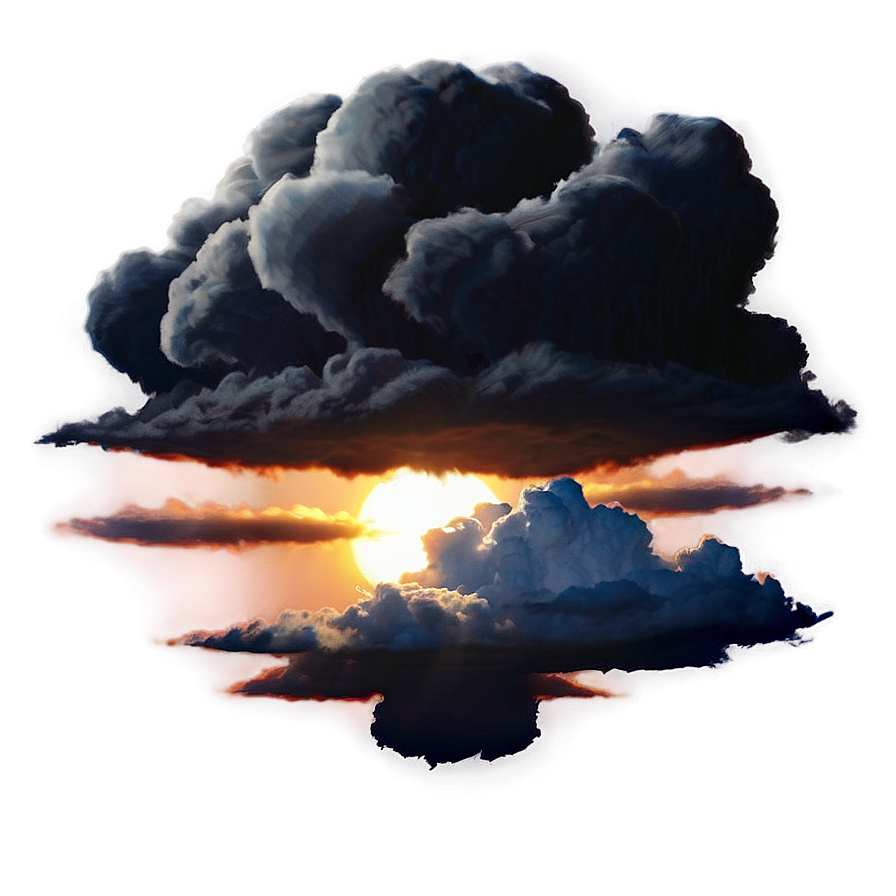 Black Clouds Sunset Png 5