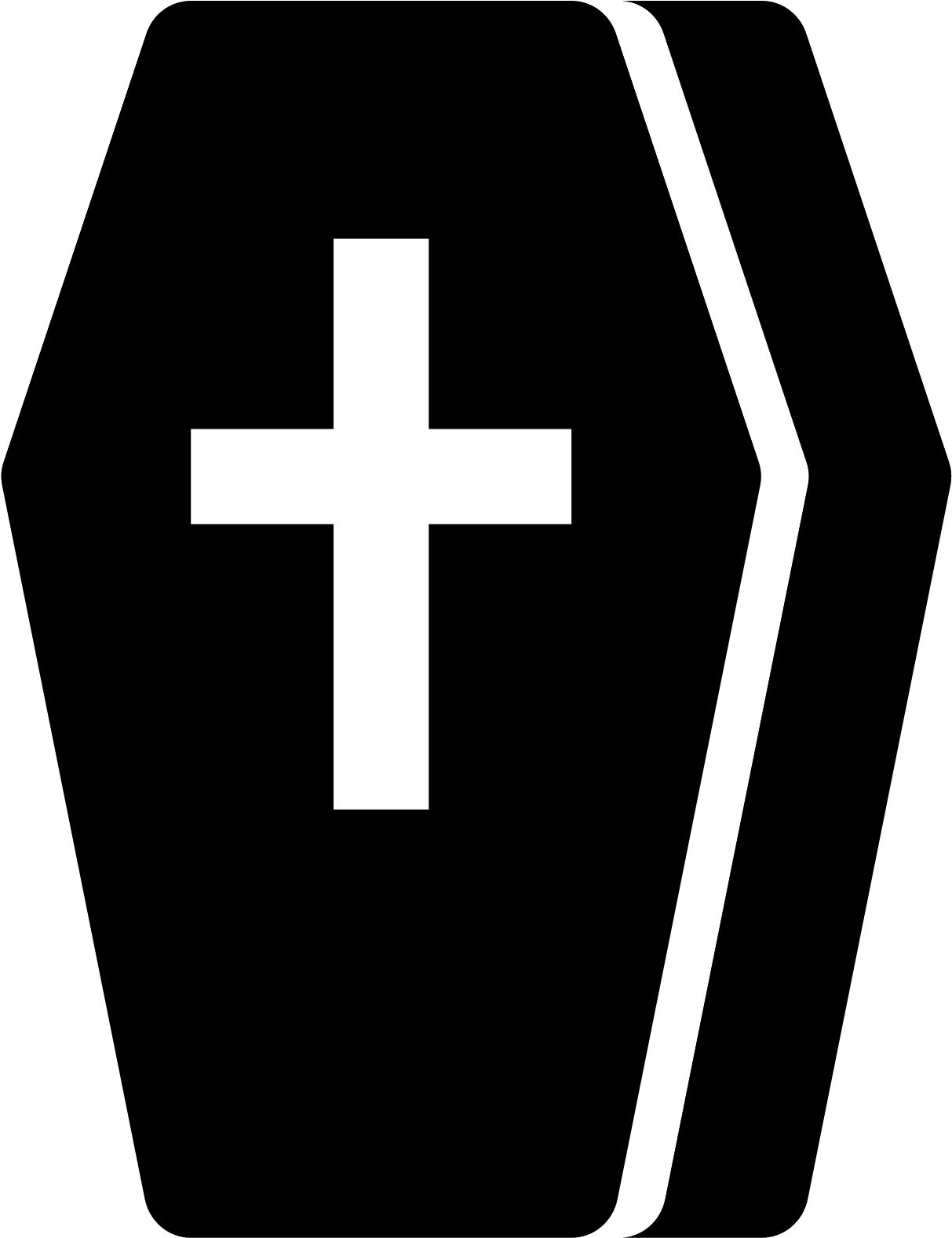 There Is An Outline Of A Traditional Coffin Shape, - Coffin Icon PNG with transparent background